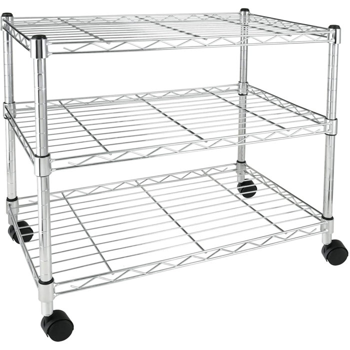 Rebrilliant Stainless Steel Shelving Unit with Wheels & Reviews Wayfair